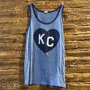 Stylish Blue Heart Women's Tank Top